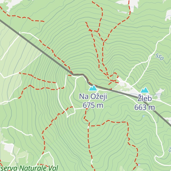 Map of Kokoš / Monte Cocusso