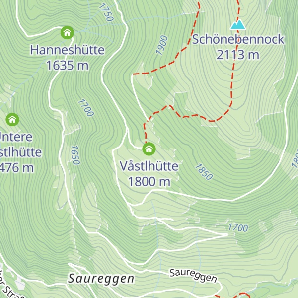 Map of Våstlhütte