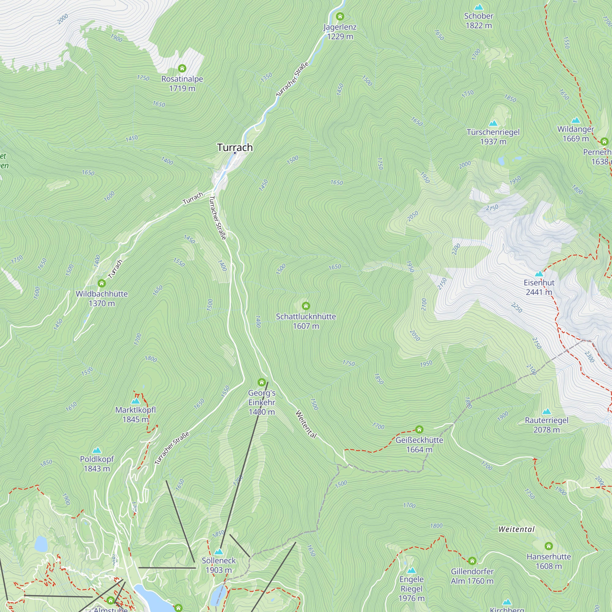 Schattlucknhütte map