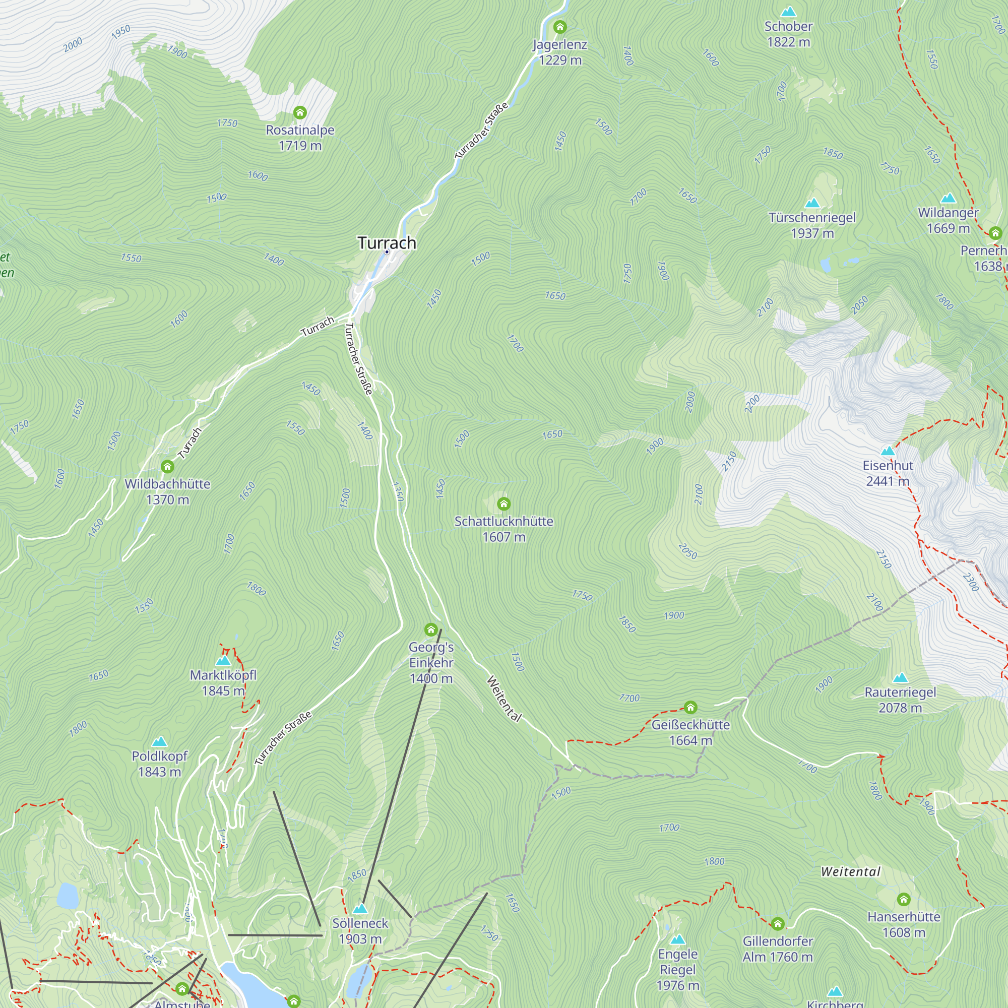Schattlucknhütte map