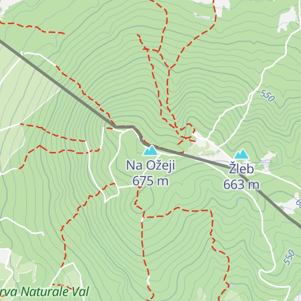 Map of Na Ožeji