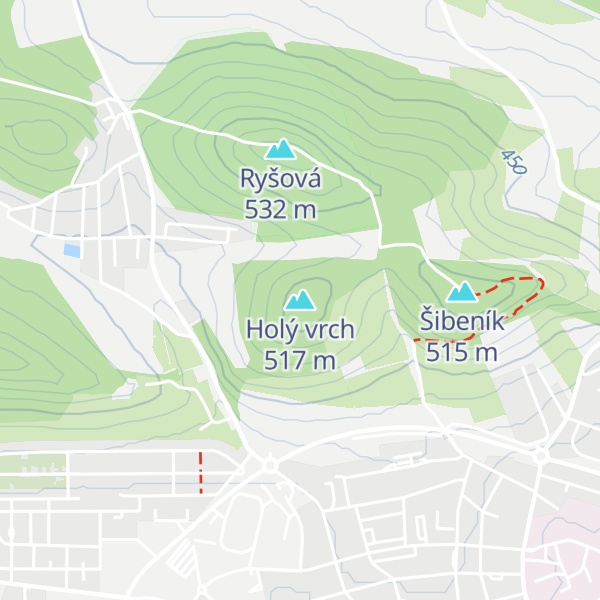 Map of Holý vrch