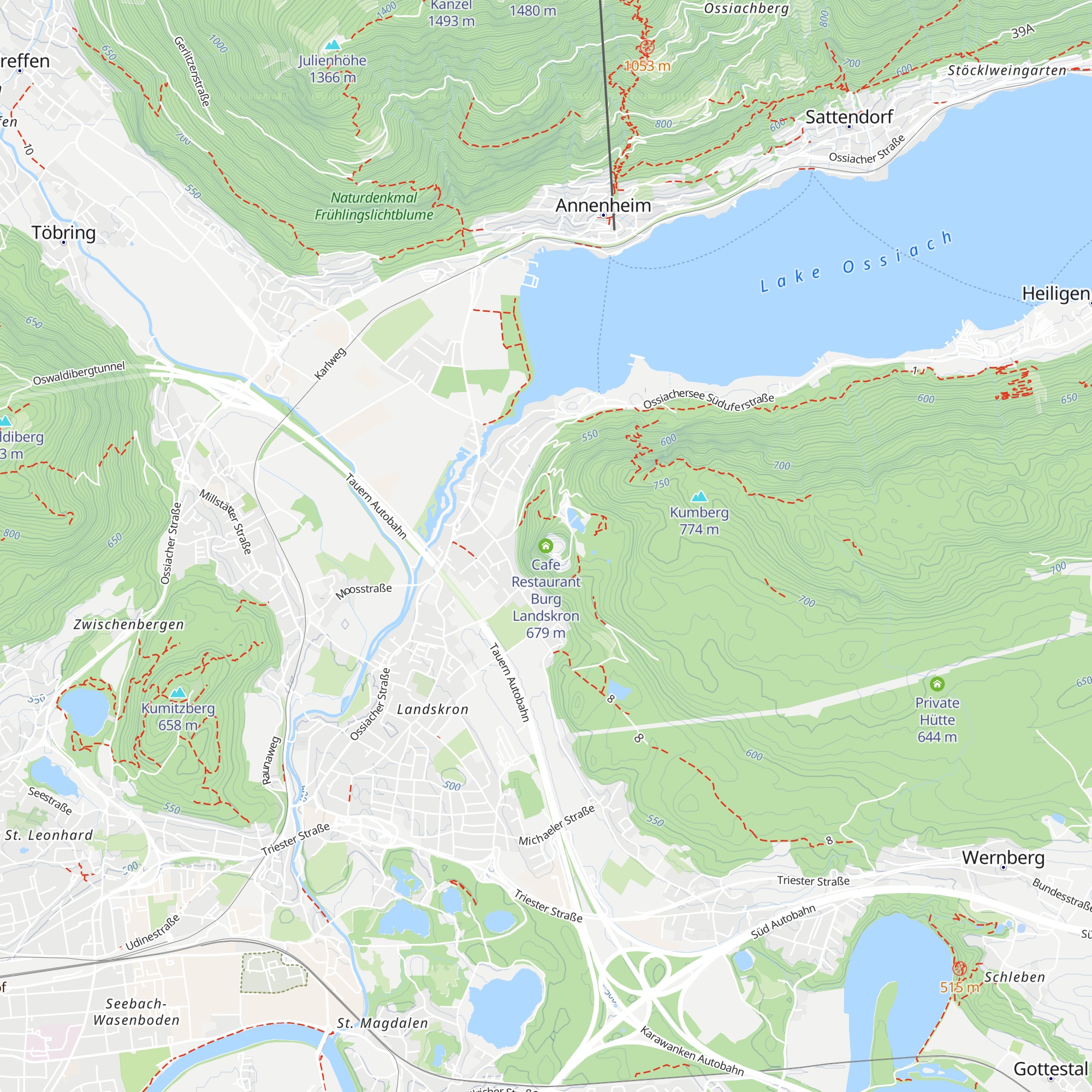 Cafe Restaurant Burg Landskron map