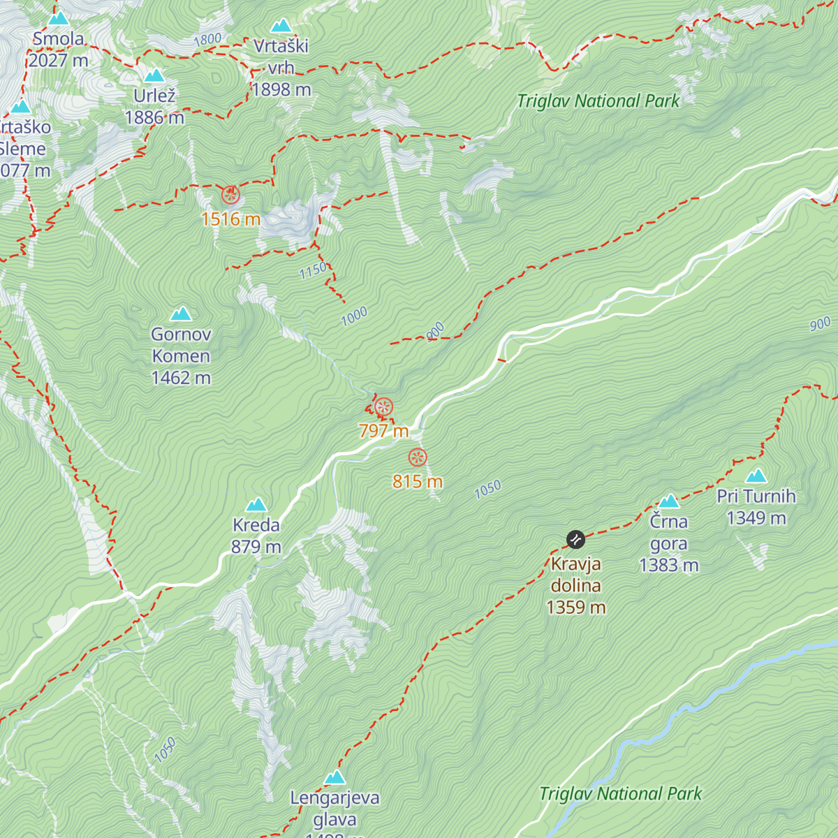 Koča pri Peričniku map