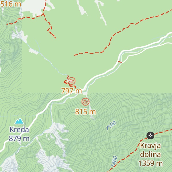 Map of Koča pri Peričniku