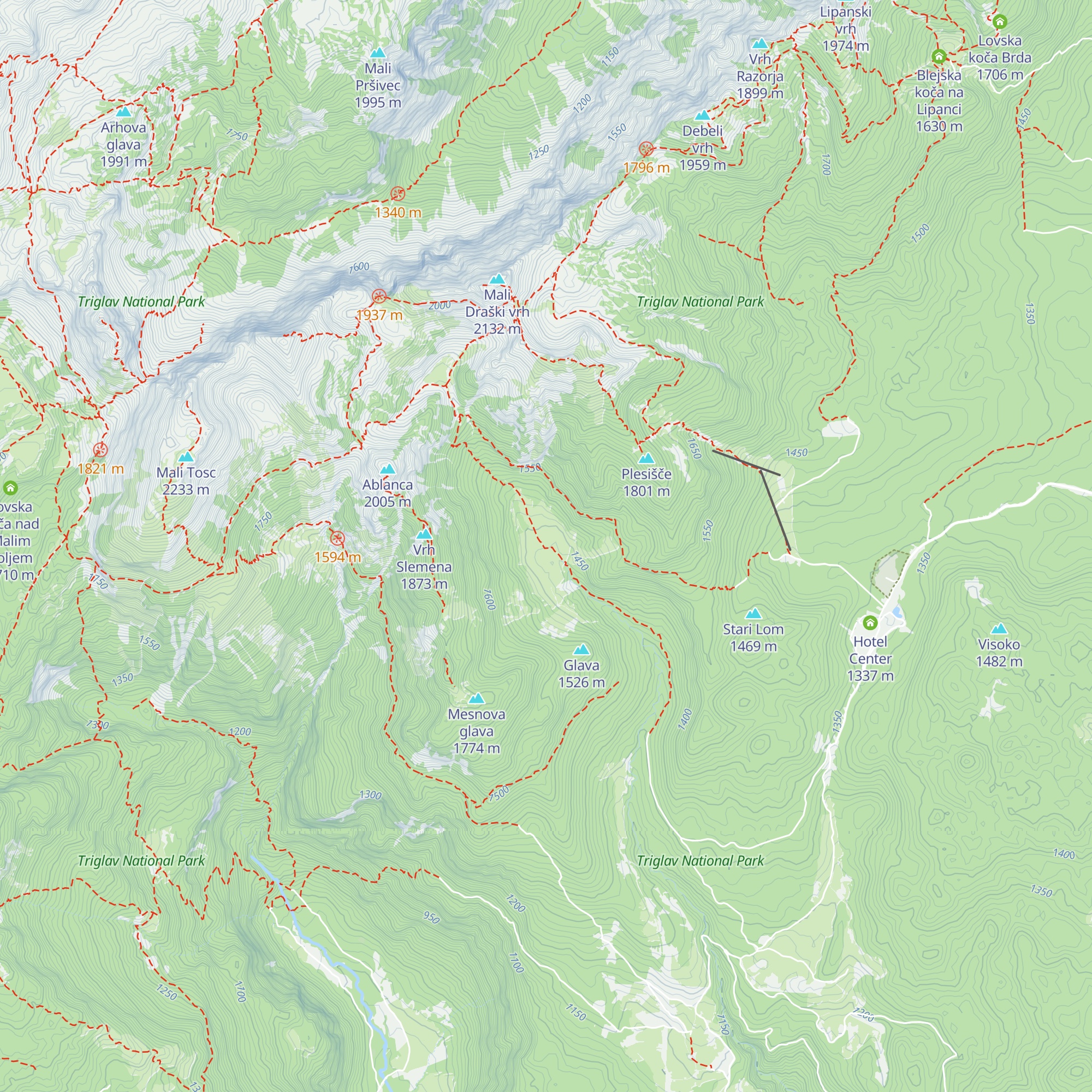 Pastirska koča na planini Konjščica map