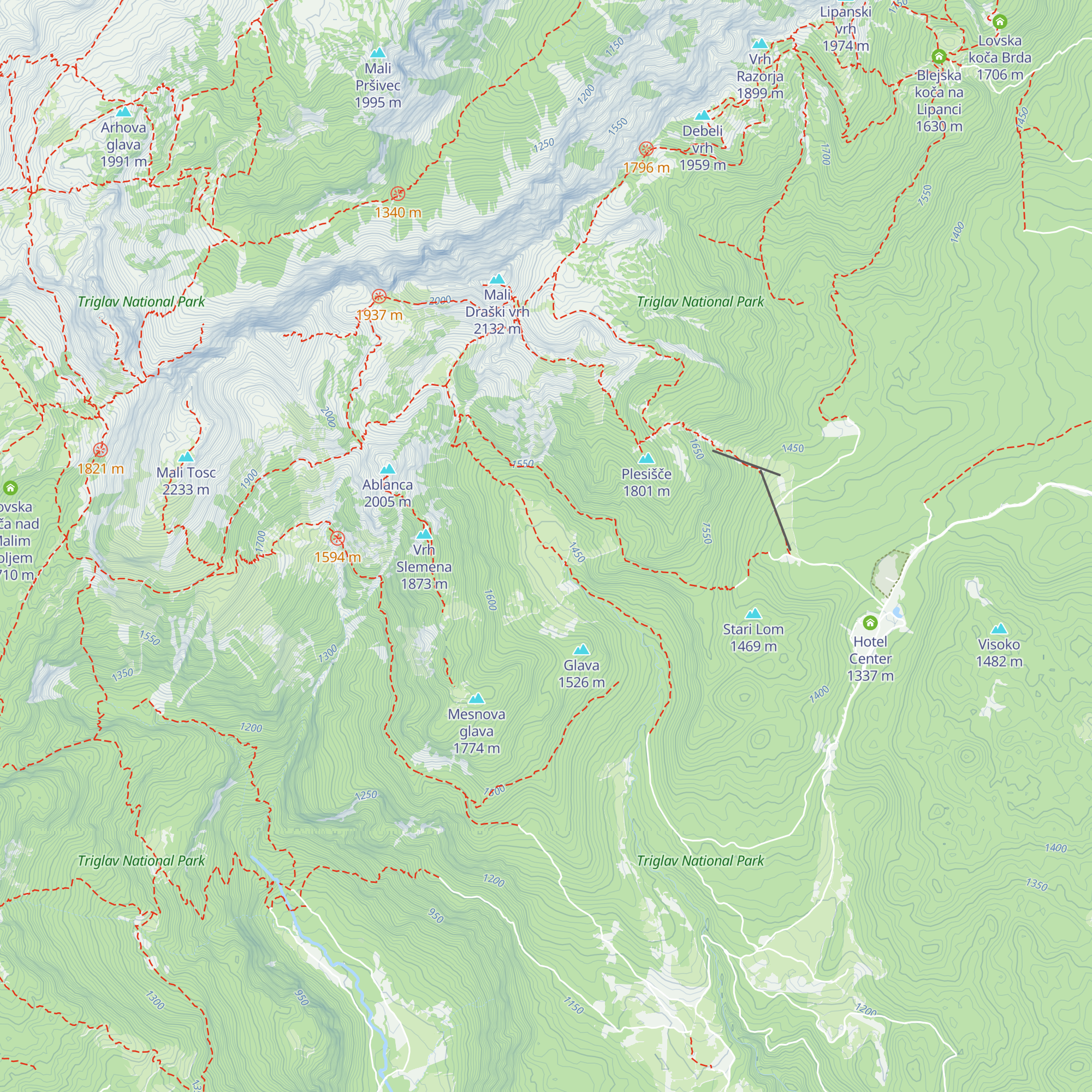 Pastirska koča na planini Konjščica map
