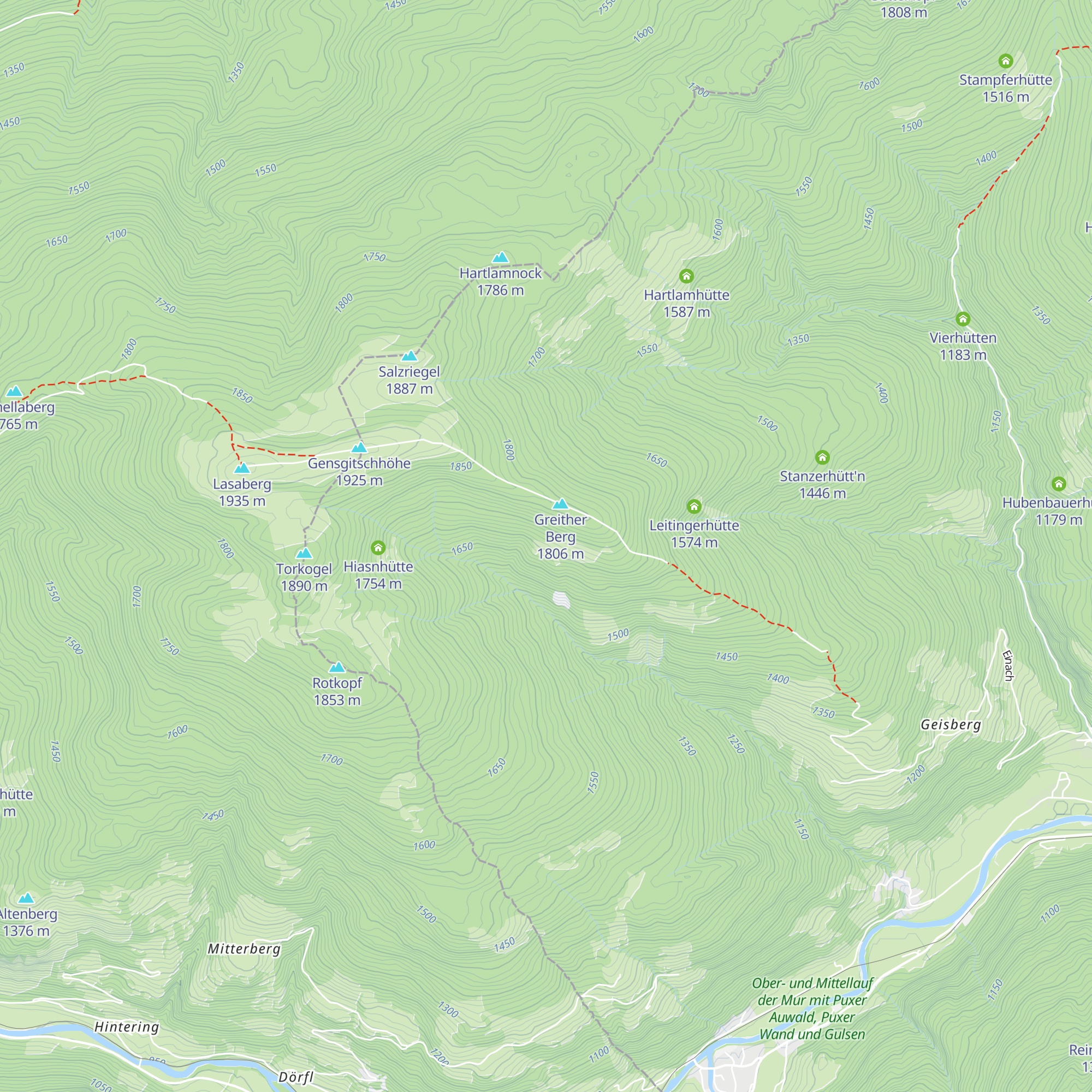 Greither Hütten map