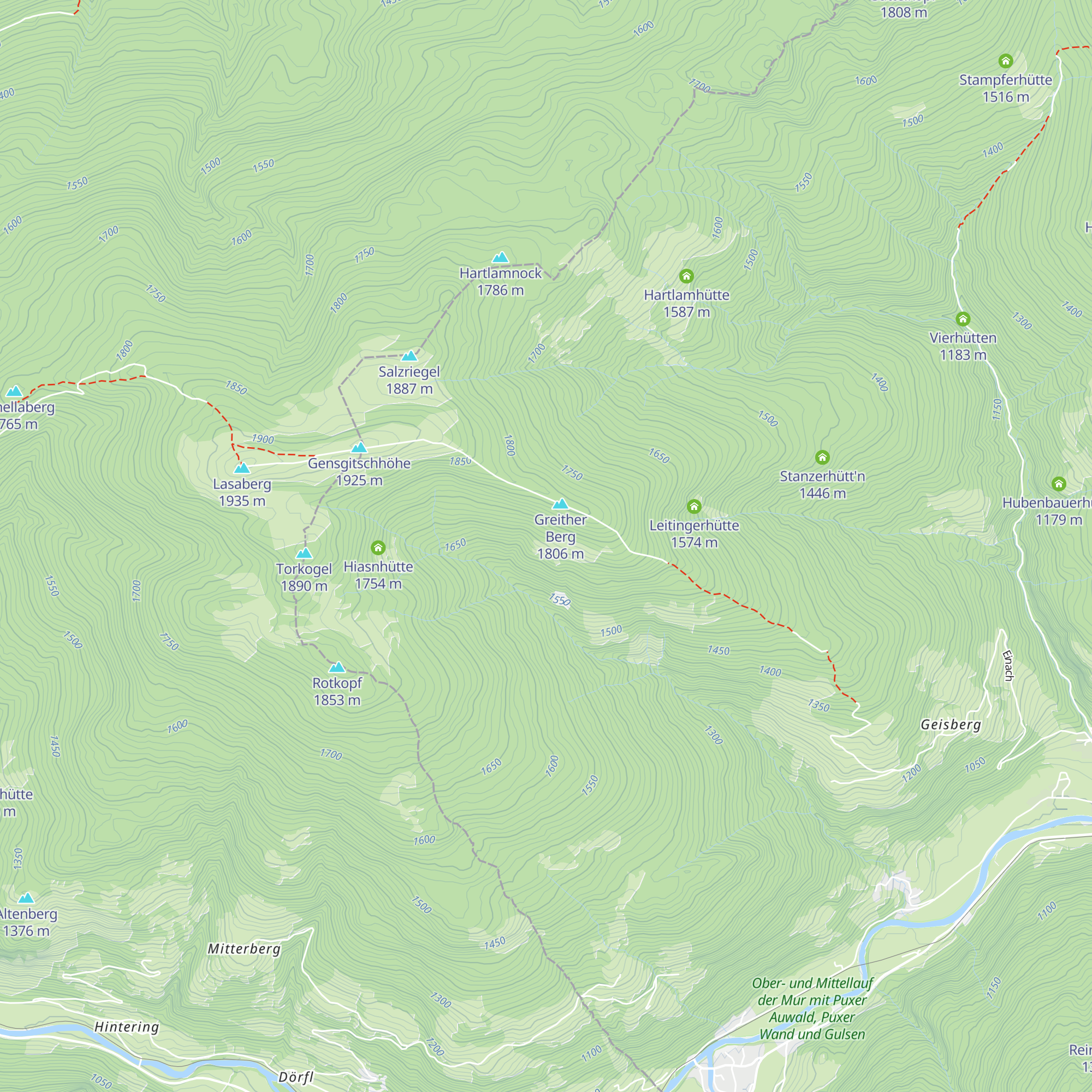 Greither Hütten map