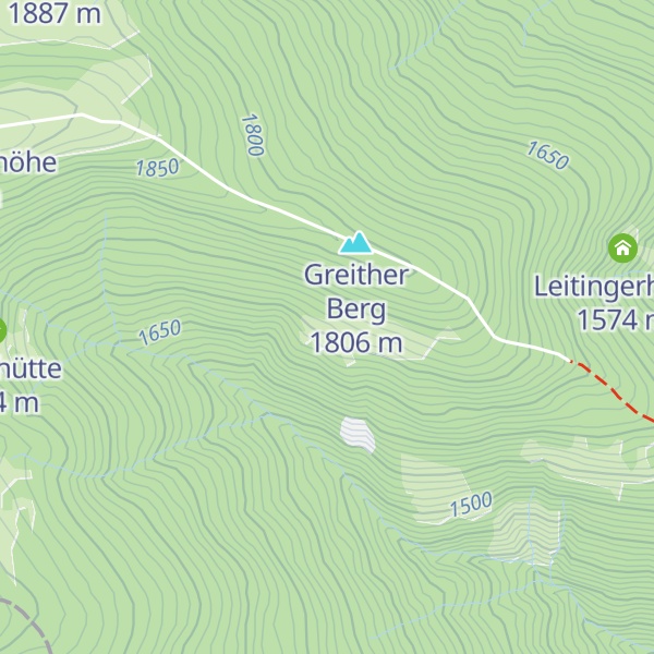 Map of Greither Hütten