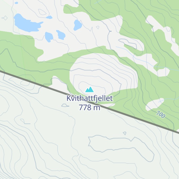 Map of Kvithattfjellet