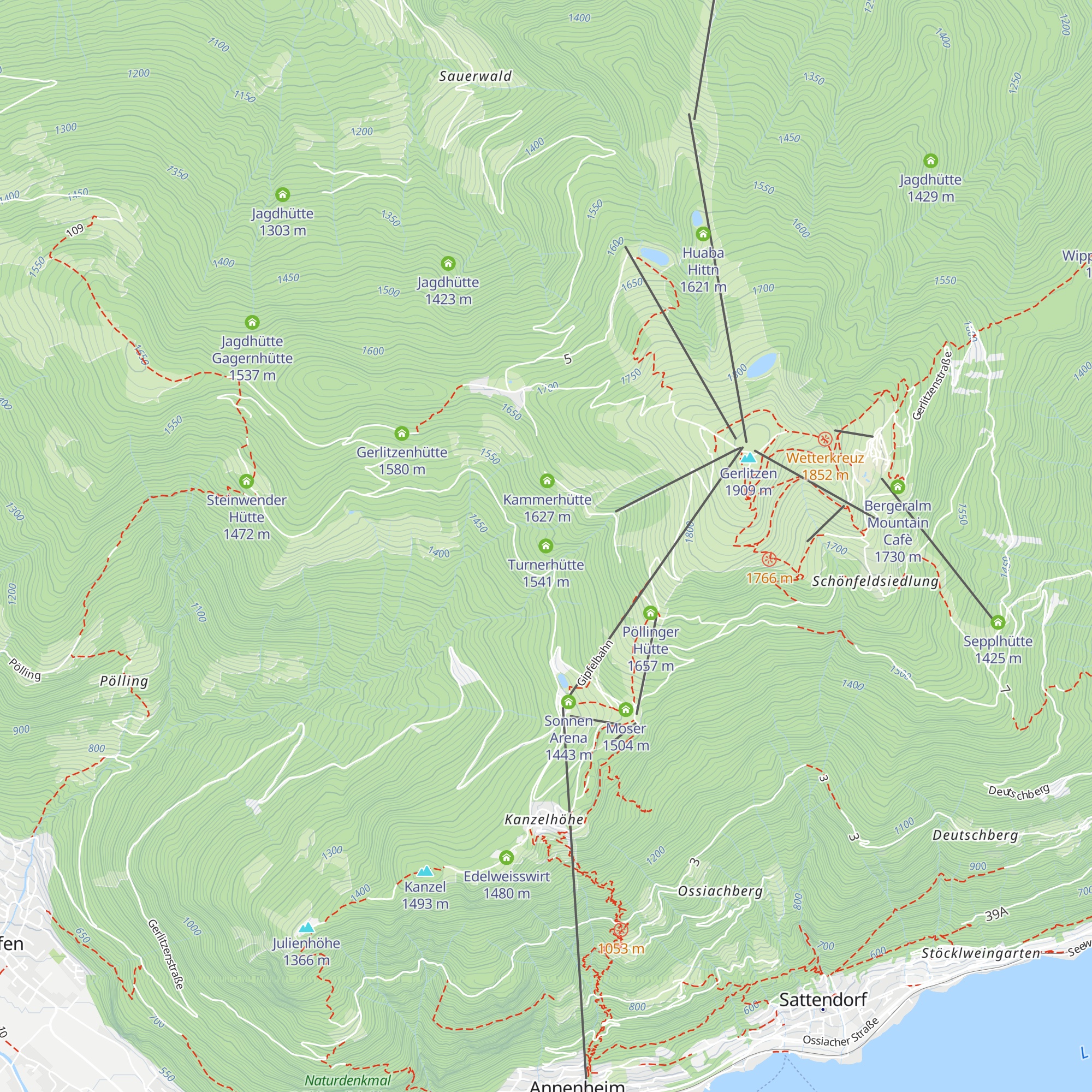 Turnerhütte map