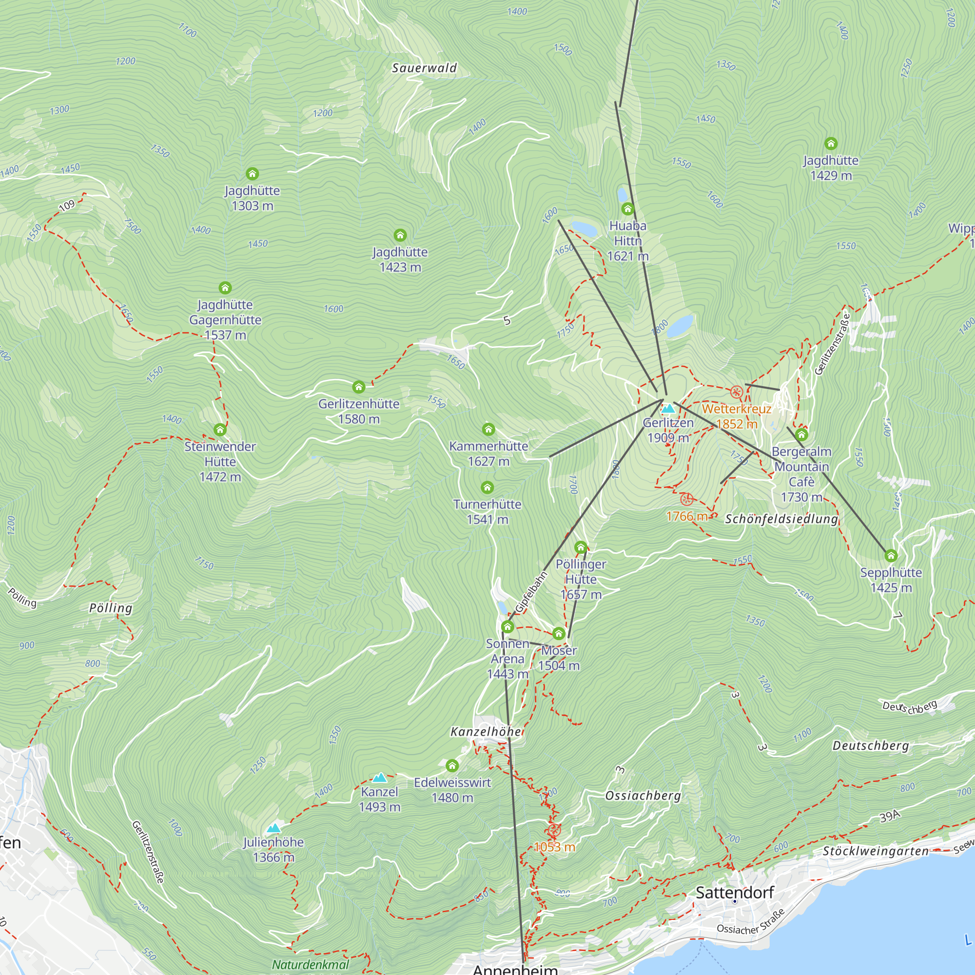 Turnerhütte map