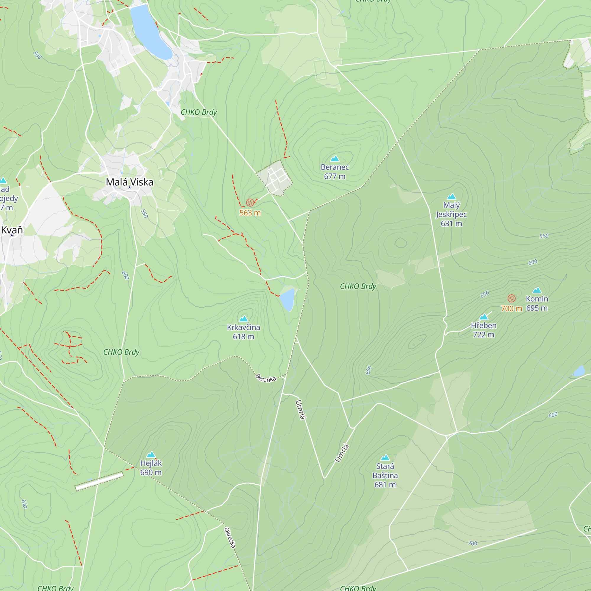 Lovecká chata Pod Valdekem map