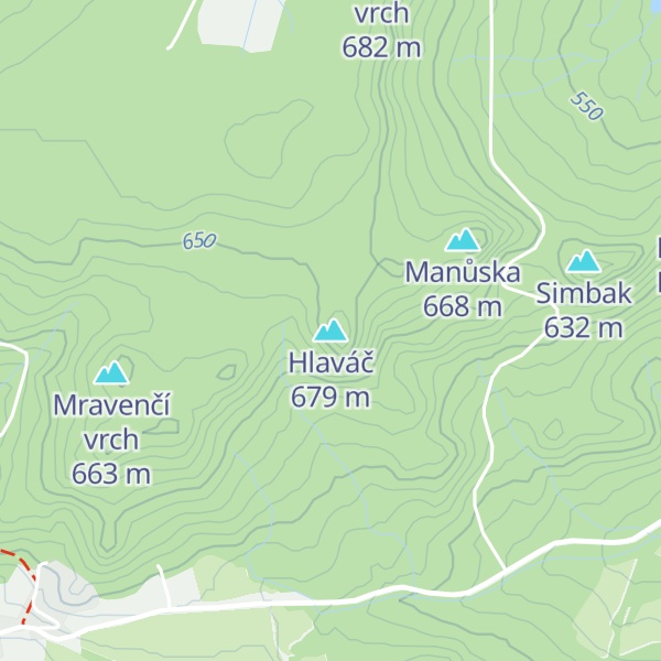 Map of Hlaváč