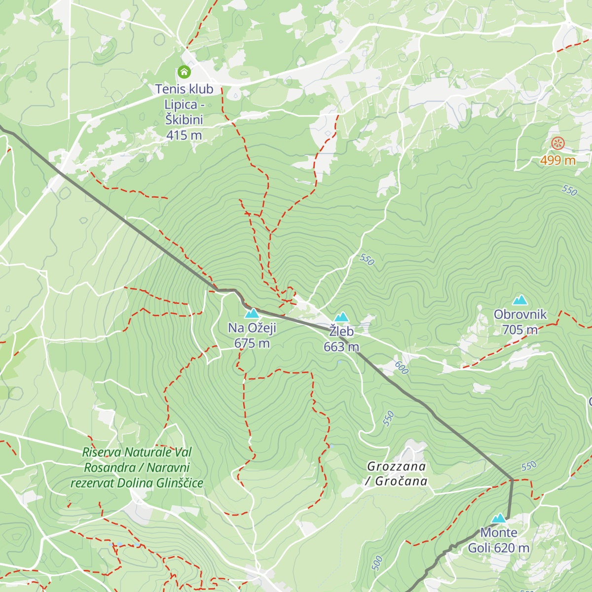 Planinski dom Kokoš map
