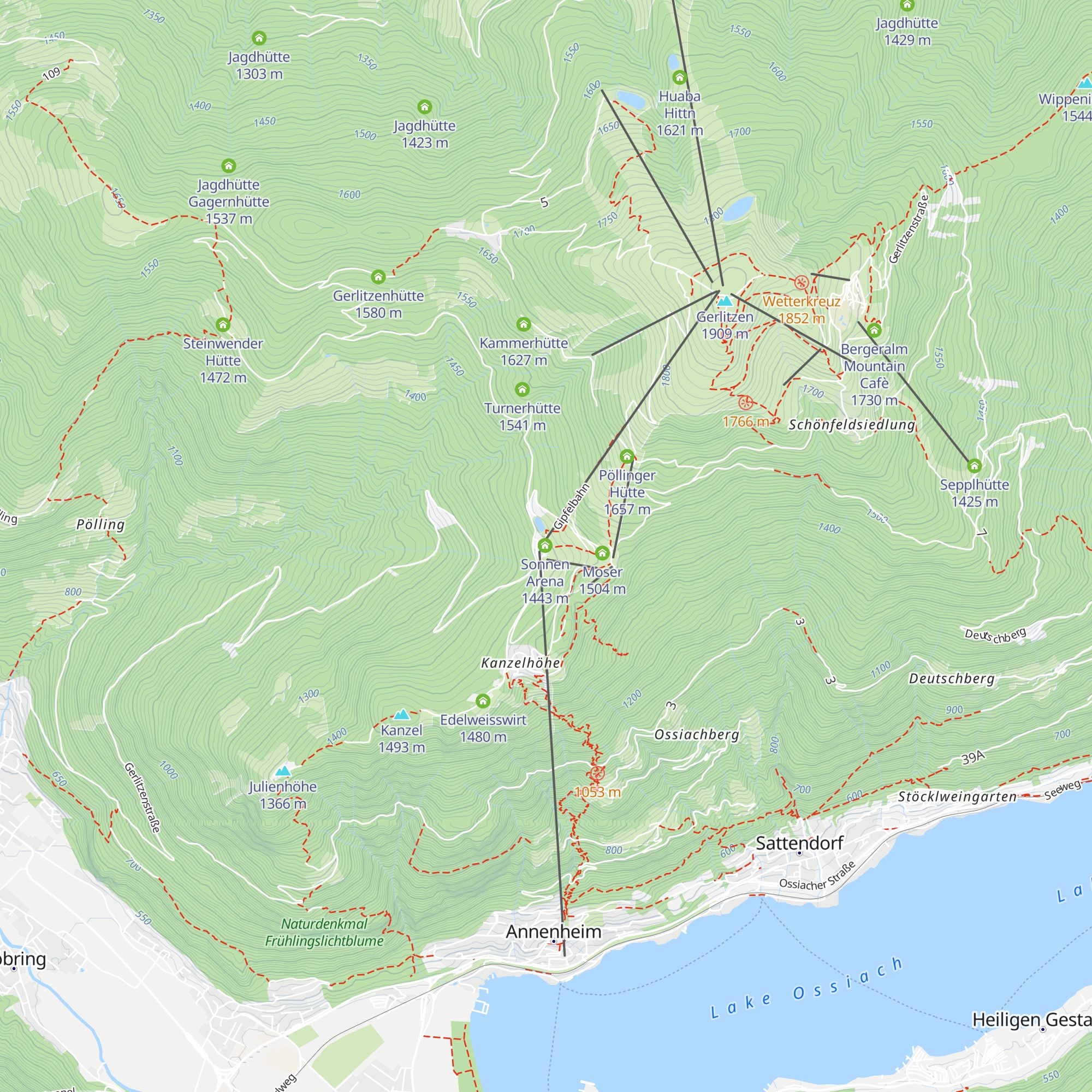Sunn Alm Gerlitzen map