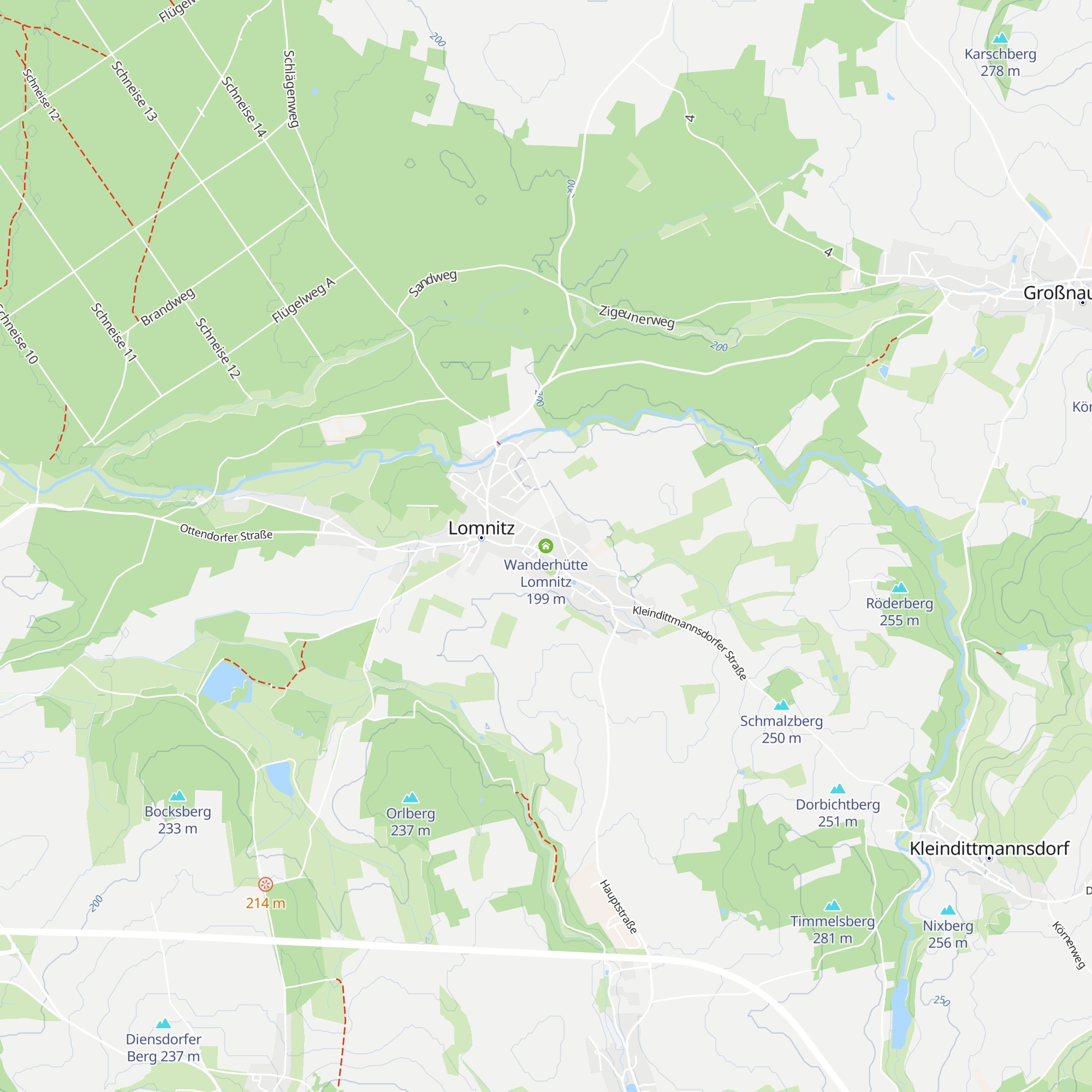 Wanderhütte Lomnitz map