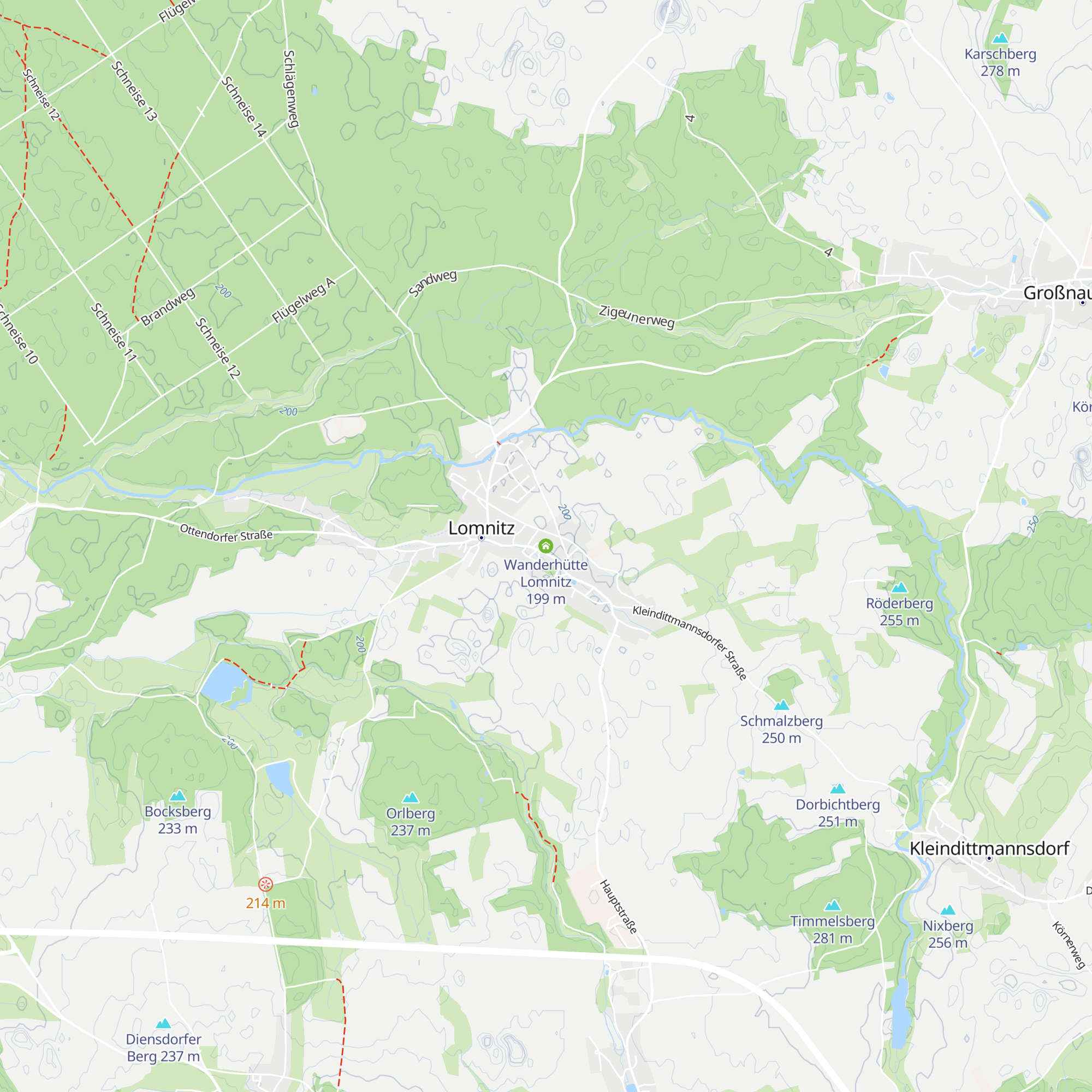 Wanderhütte Lomnitz map