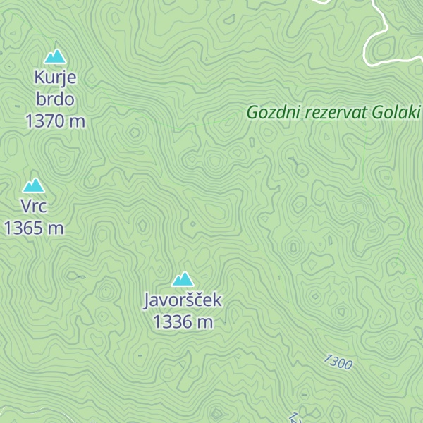 Map of Javorški vrh