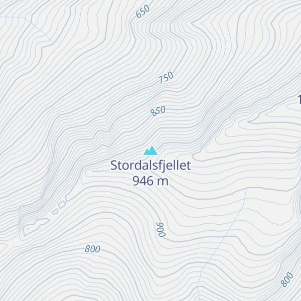 Map of Stordalsfjellet