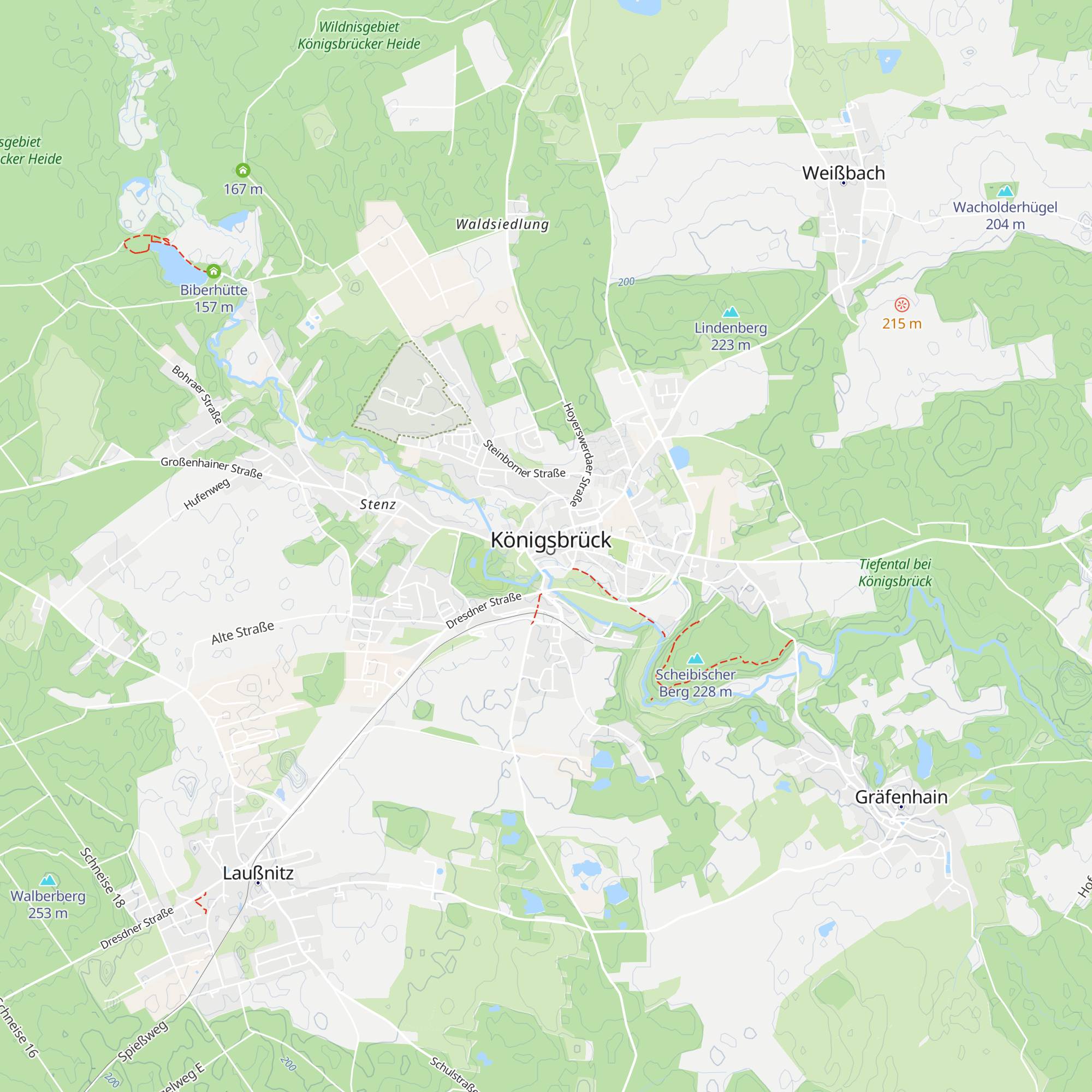 Königsbrück-Information map