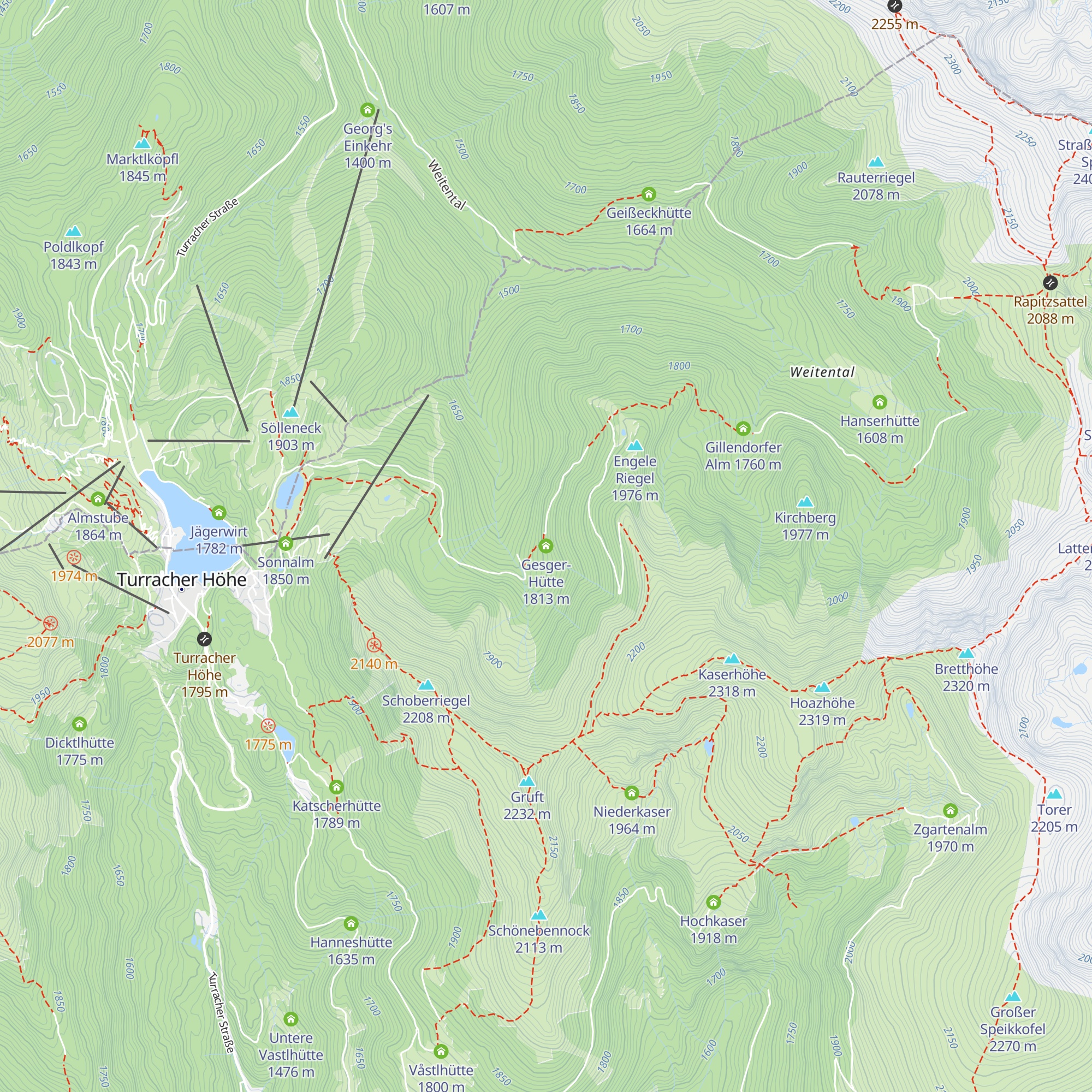 Gesger-Hütte map