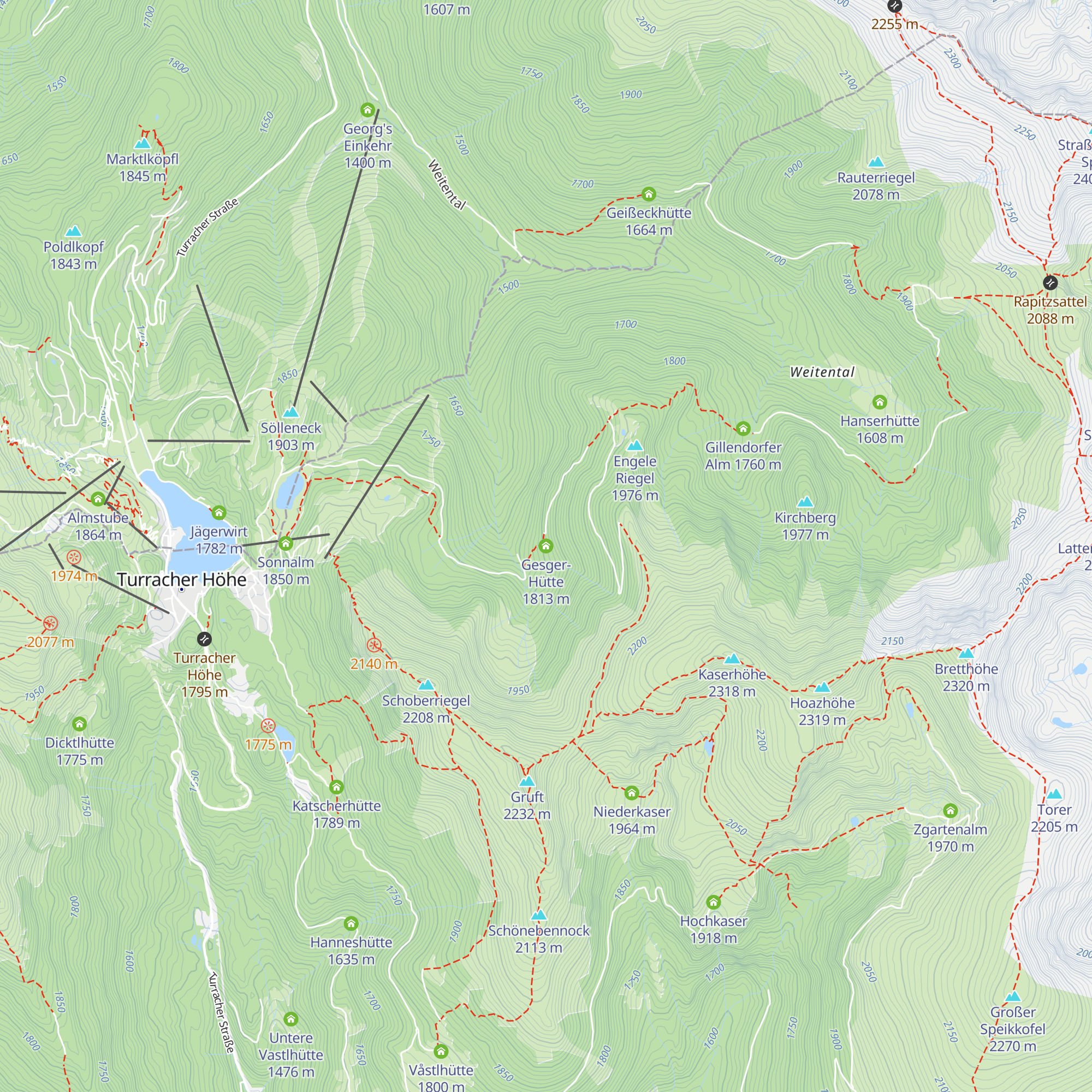 Gesger-Hütte map