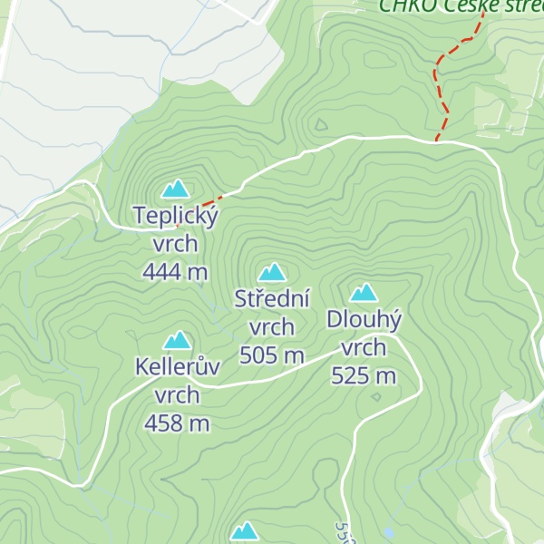 Map of Střední vrch