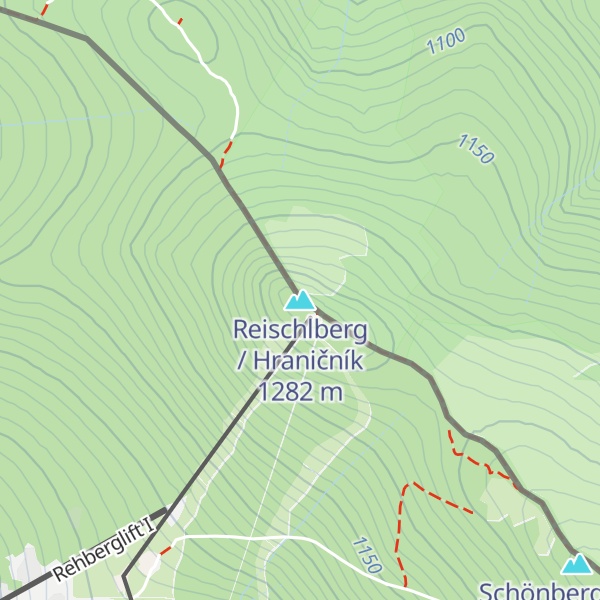 Map of Reischlberg / Hraničník