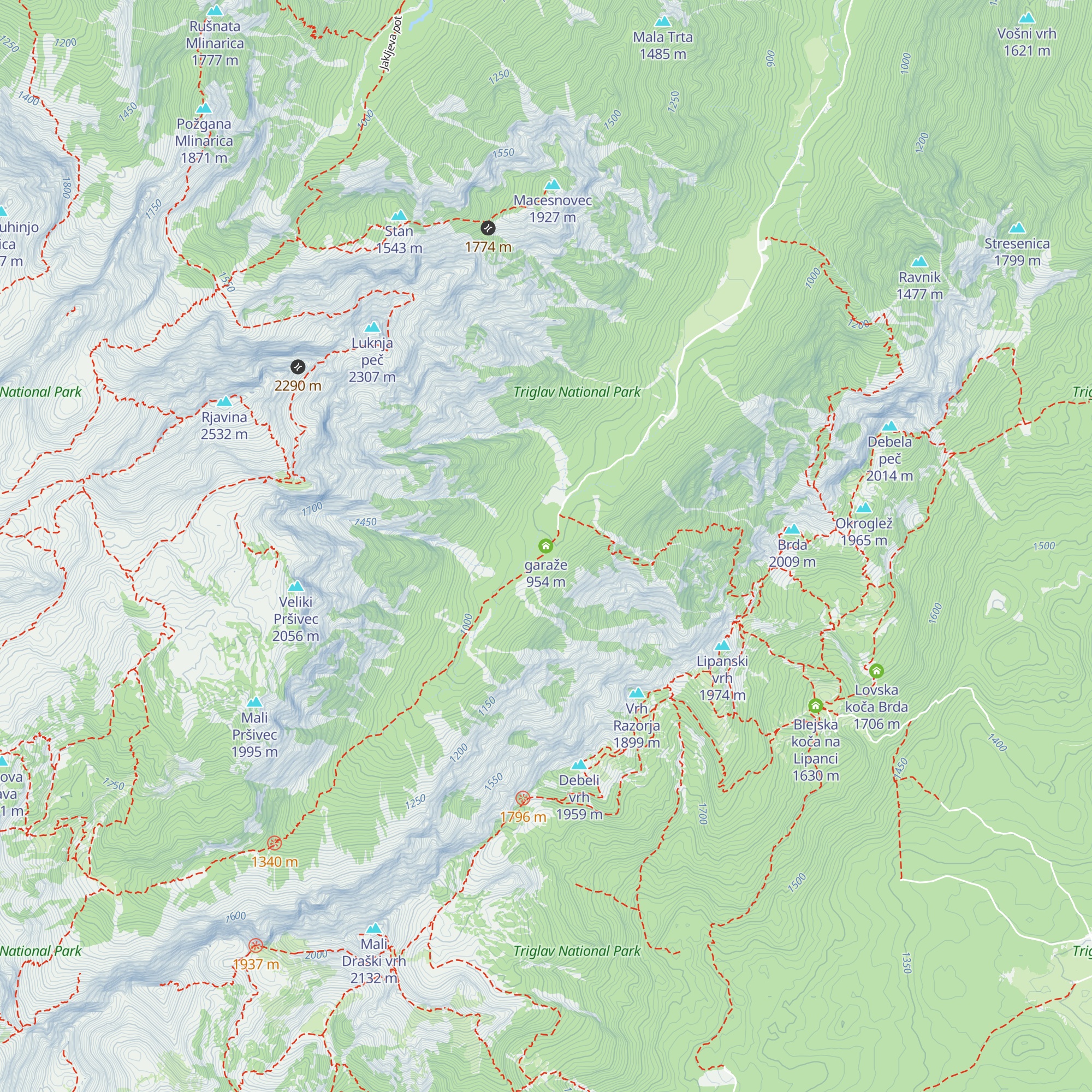 garaže map