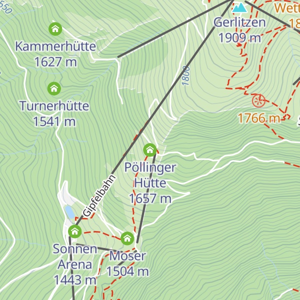 Map of Pöllinger Hütte