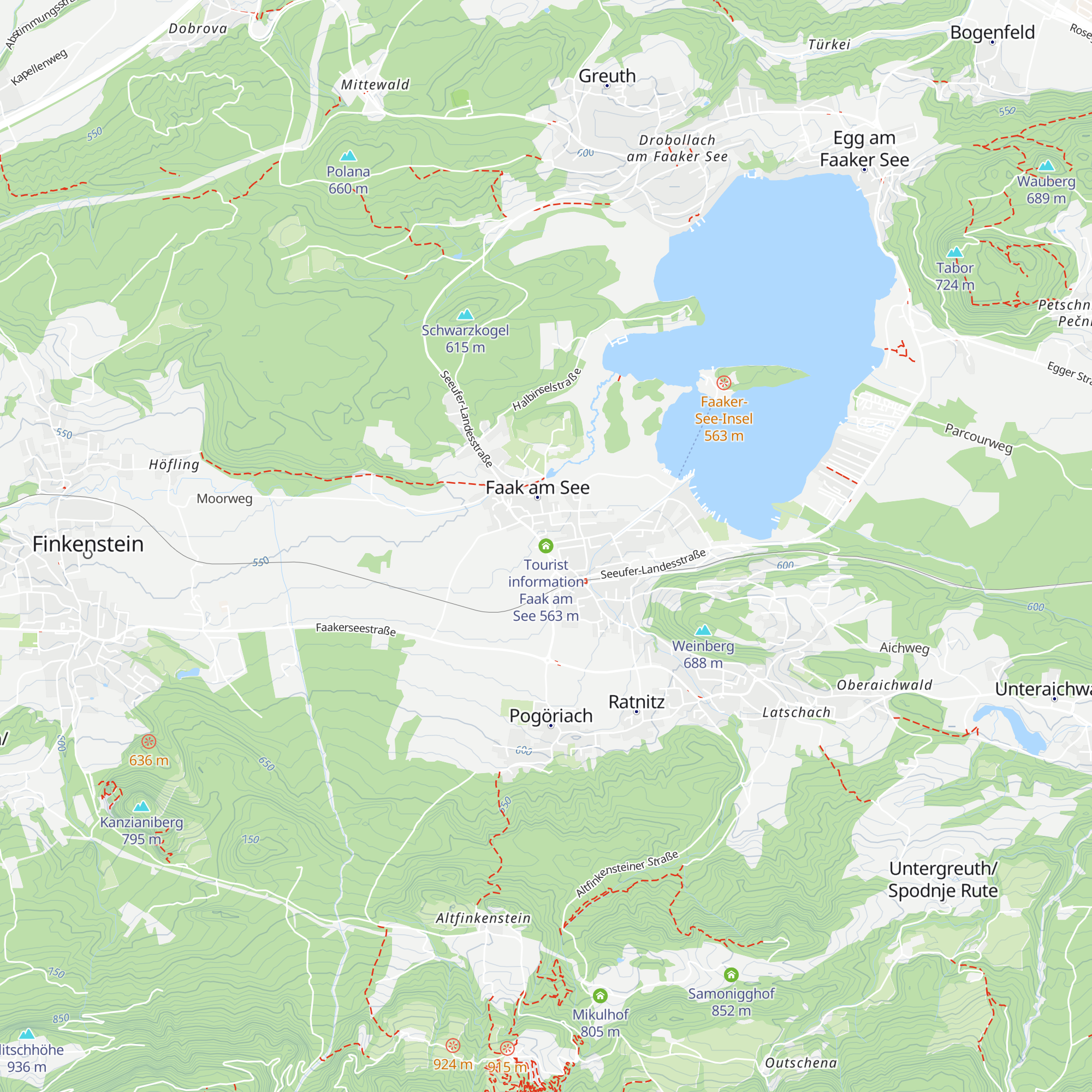 Tourist information Faak am See map