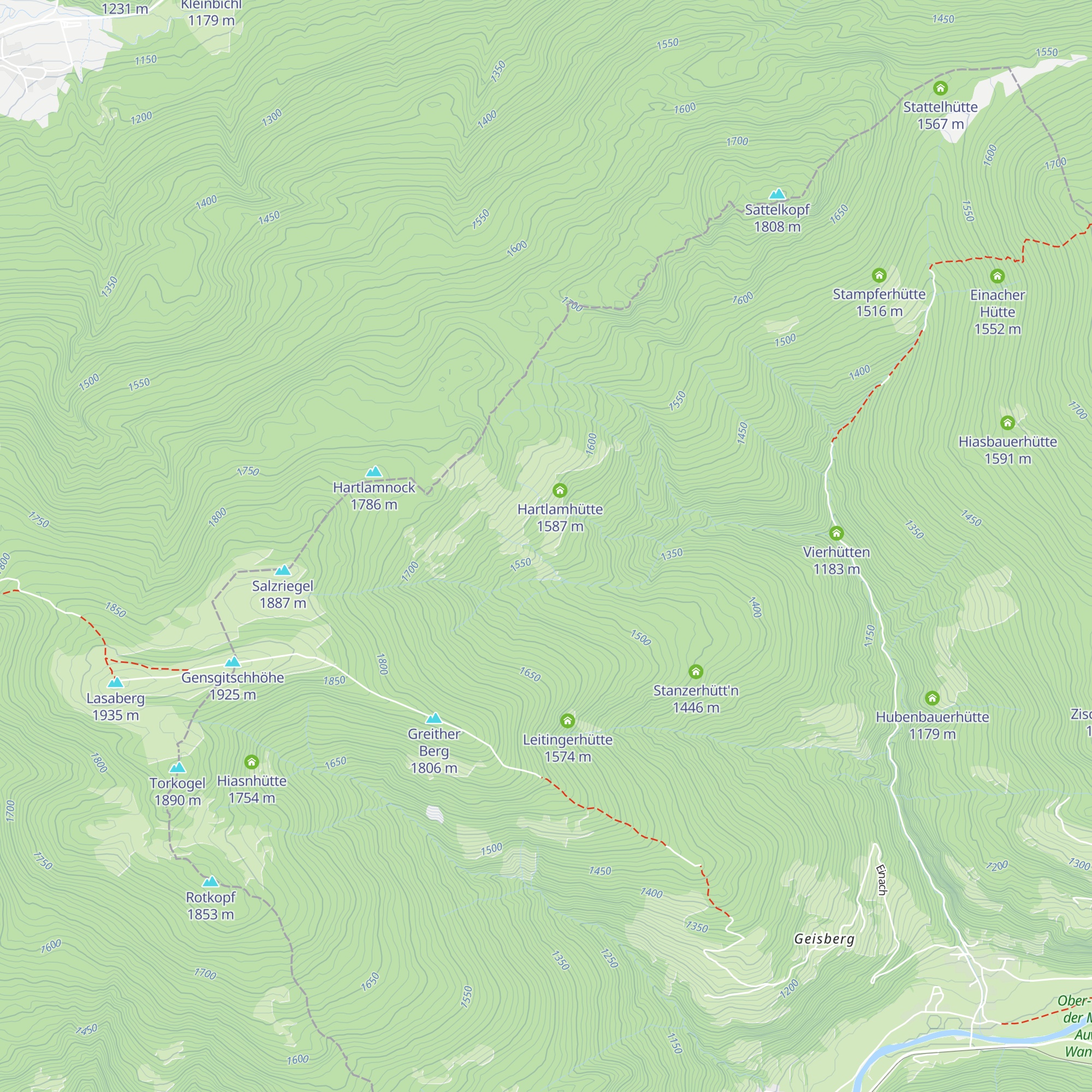 Hoisbauerhütte map