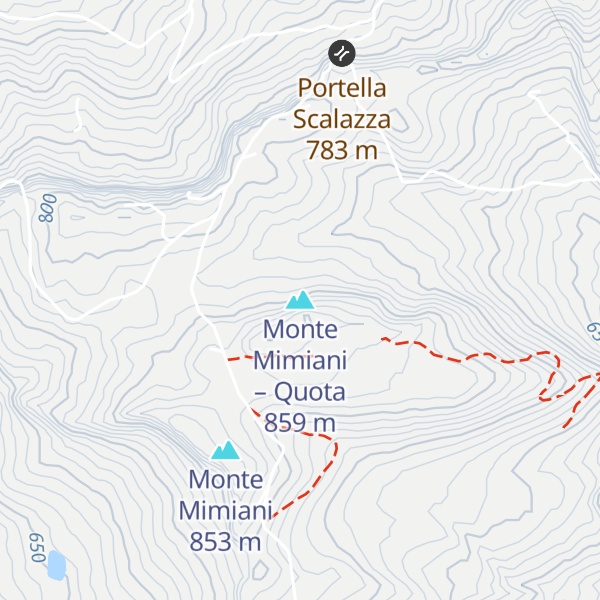 Map of Monte Mimiani – Quota