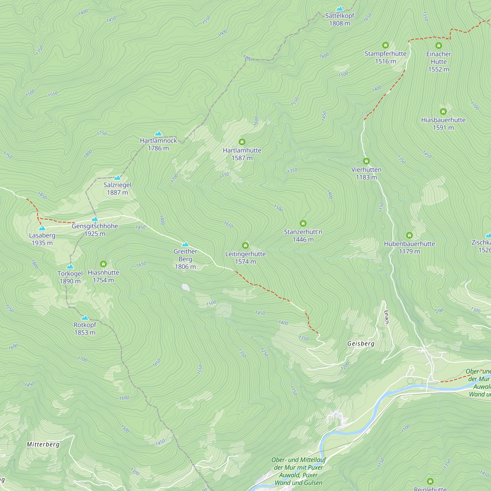 Leitingerhütte map