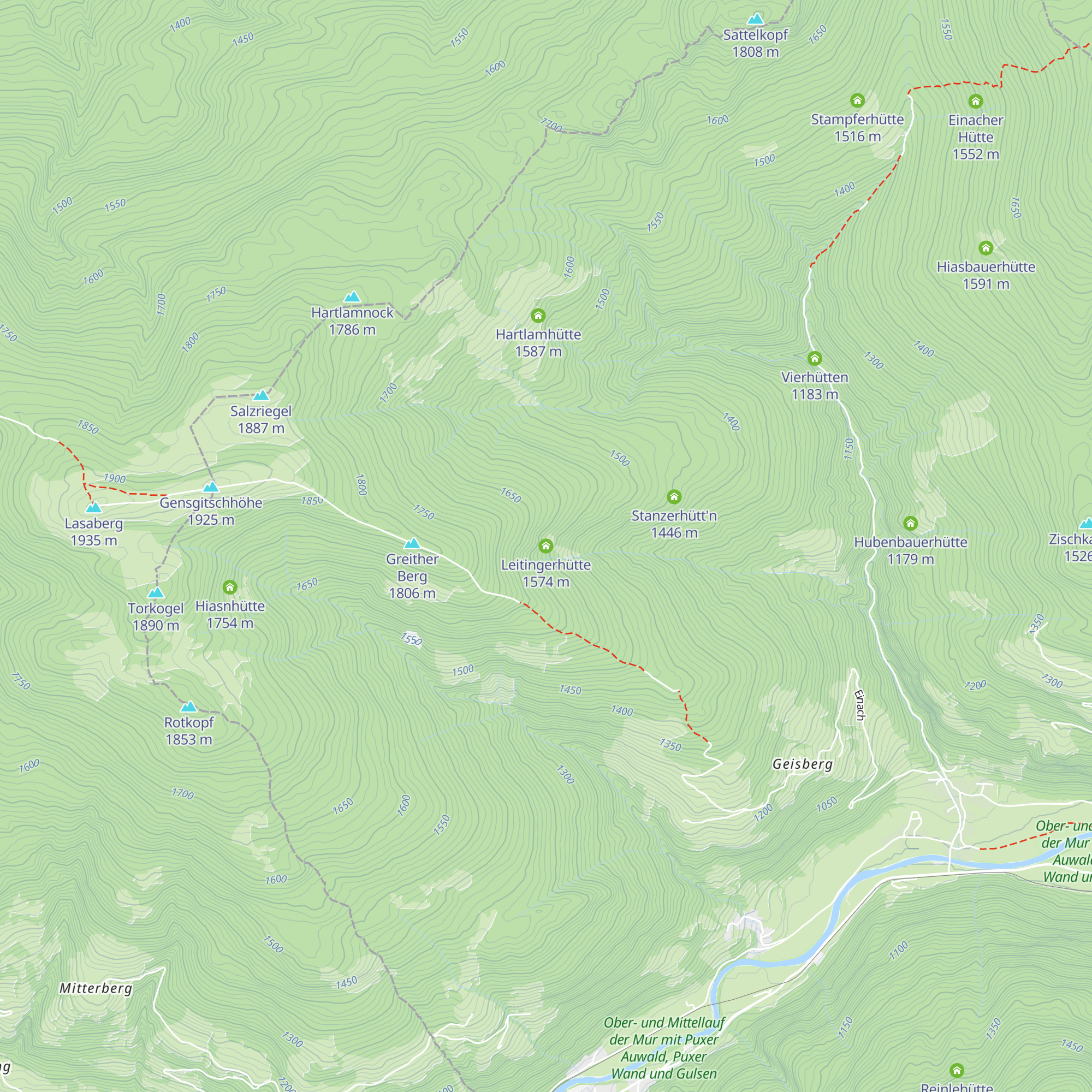 Leitingerhütte map