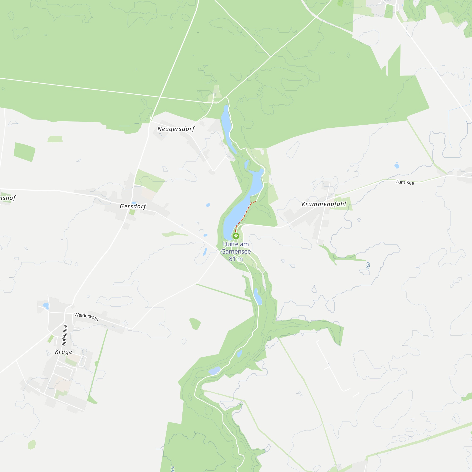 Hütte am Gamensee map