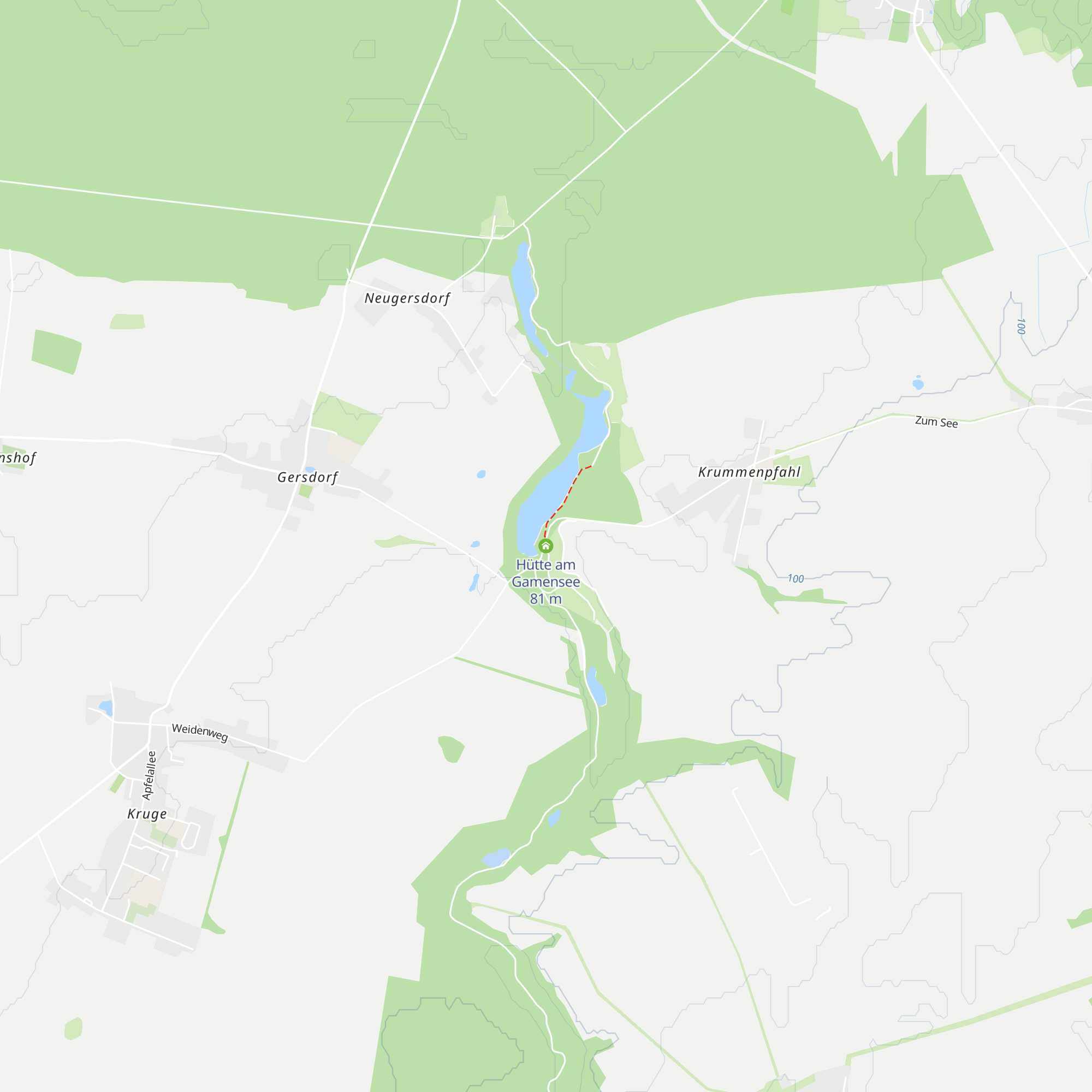 Hütte am Gamensee map
