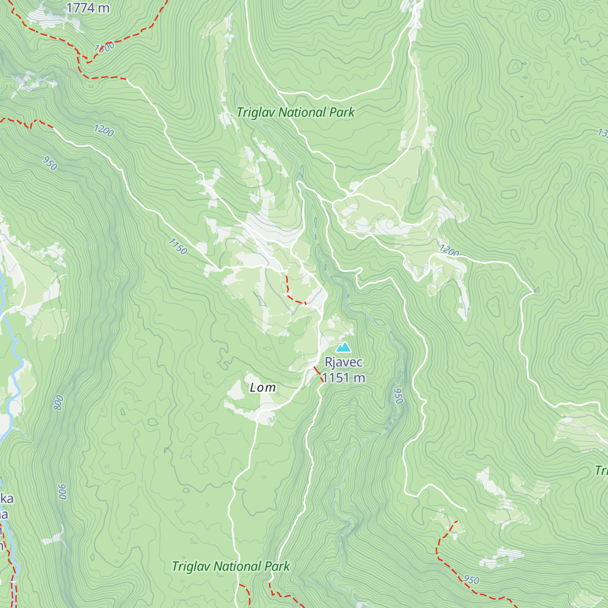 Planinska koča na Uskovnici map
