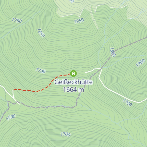 Map of Geißeckhütte