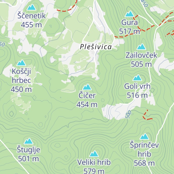 Map of Čičer