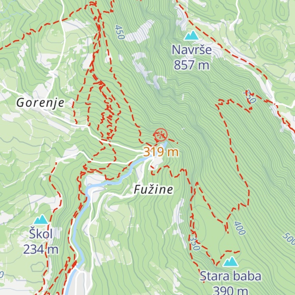 Map of Gostilna pri Izviru Hublja