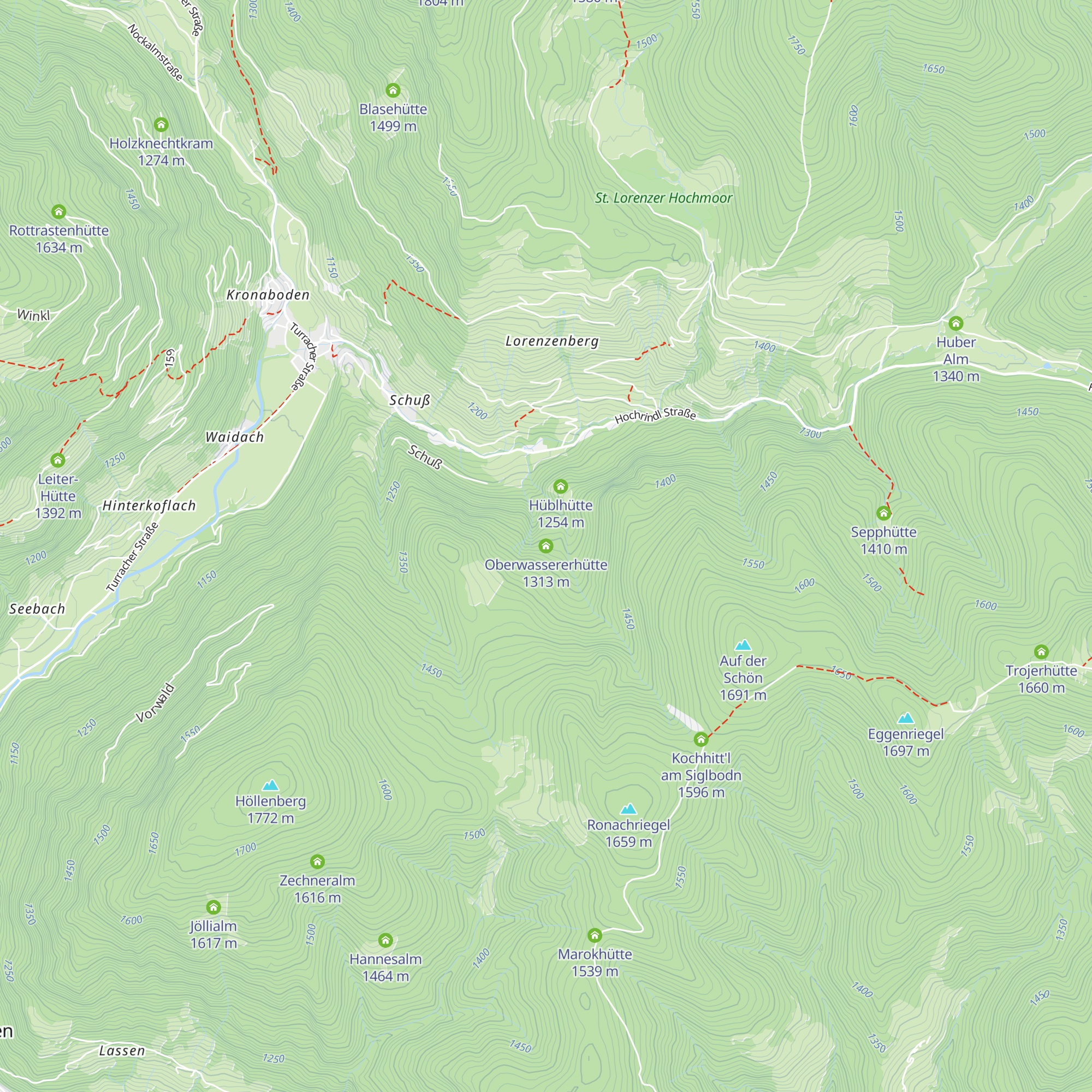 Oberwassererhütte map