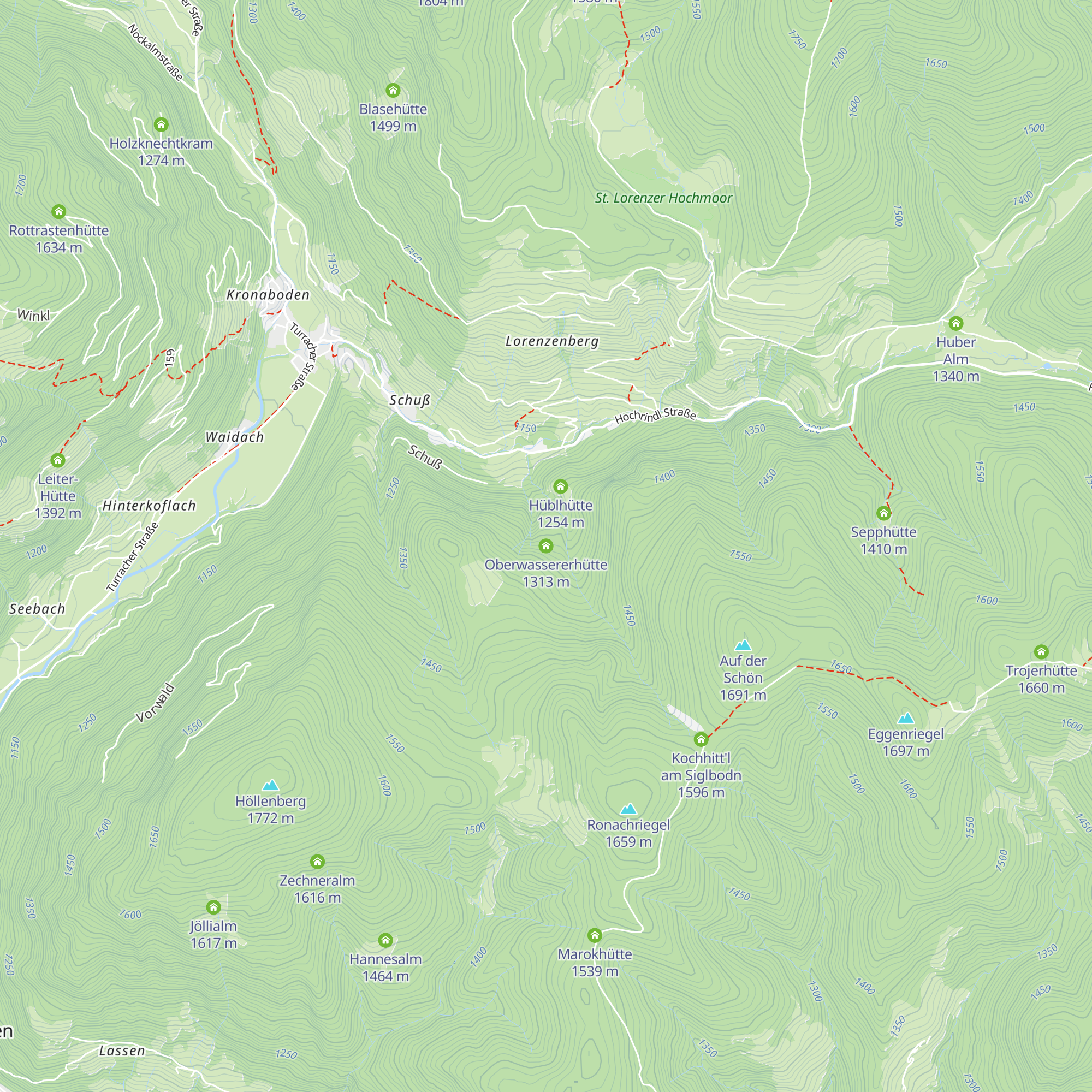Oberwassererhütte map