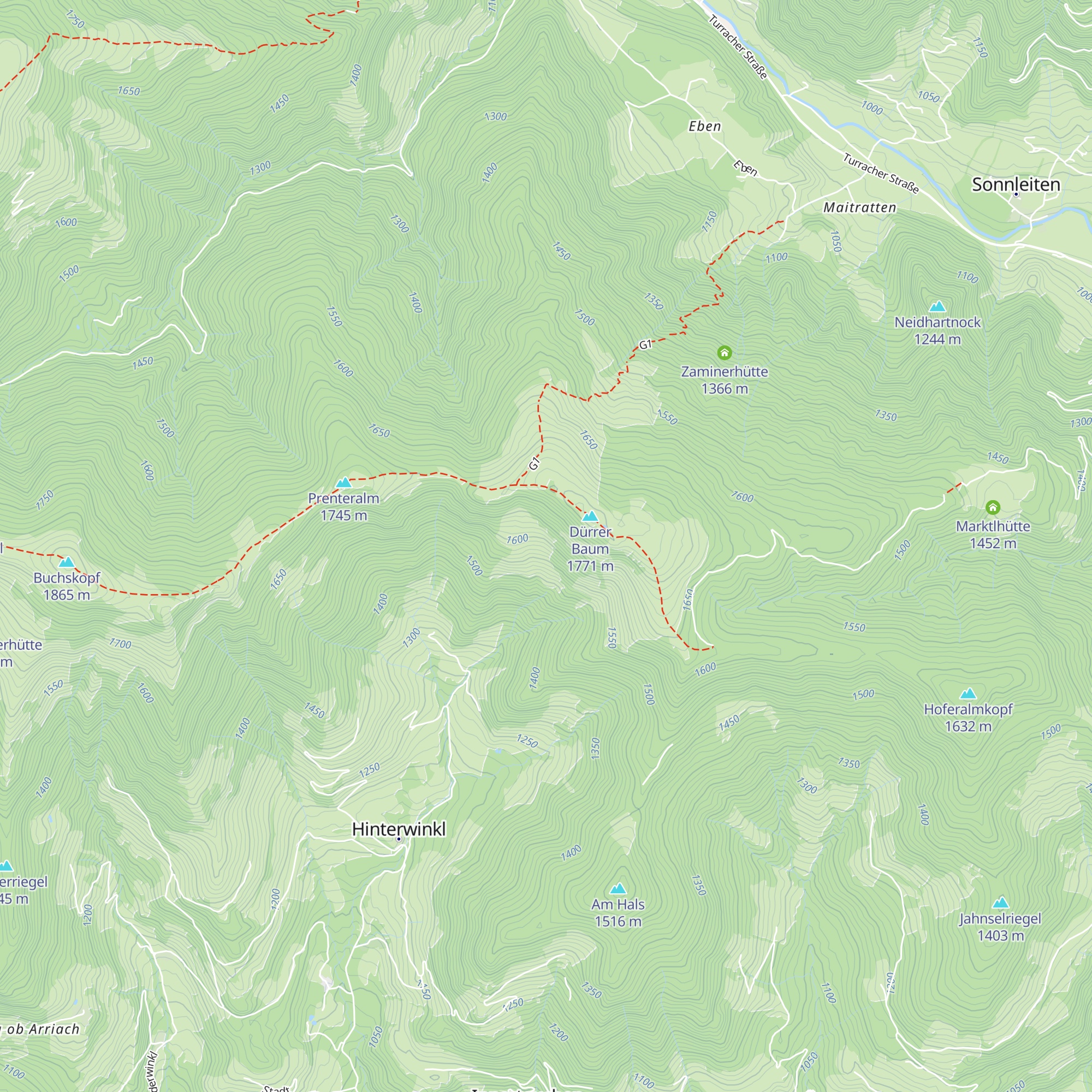 Lahnerhütte map