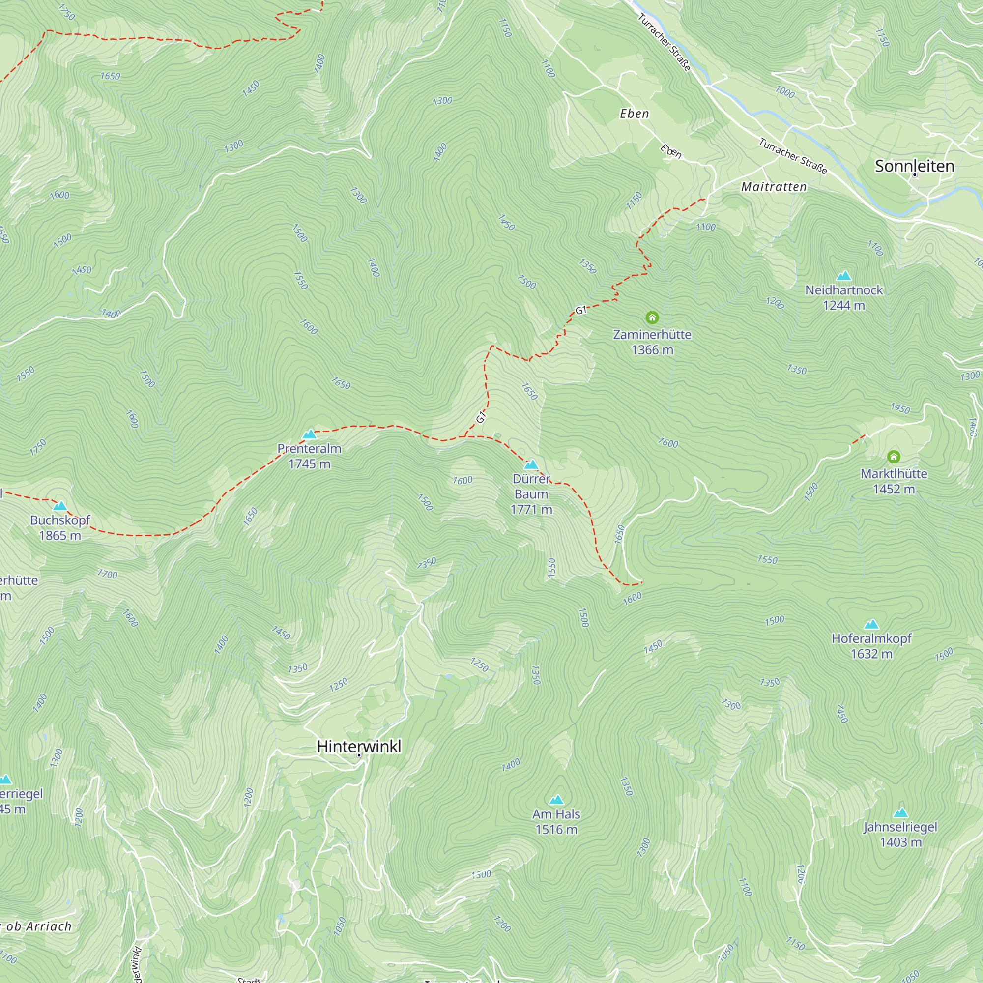 Lahnerhütte map