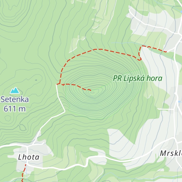 Map of Lipská hora