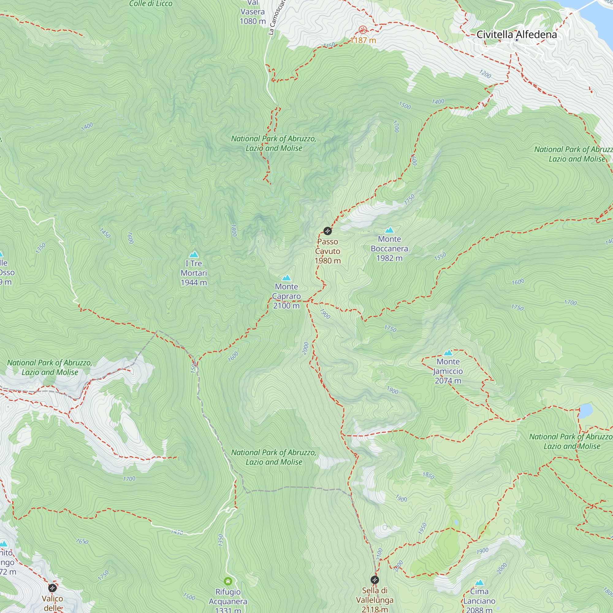Rifugio di Forca Resuni map