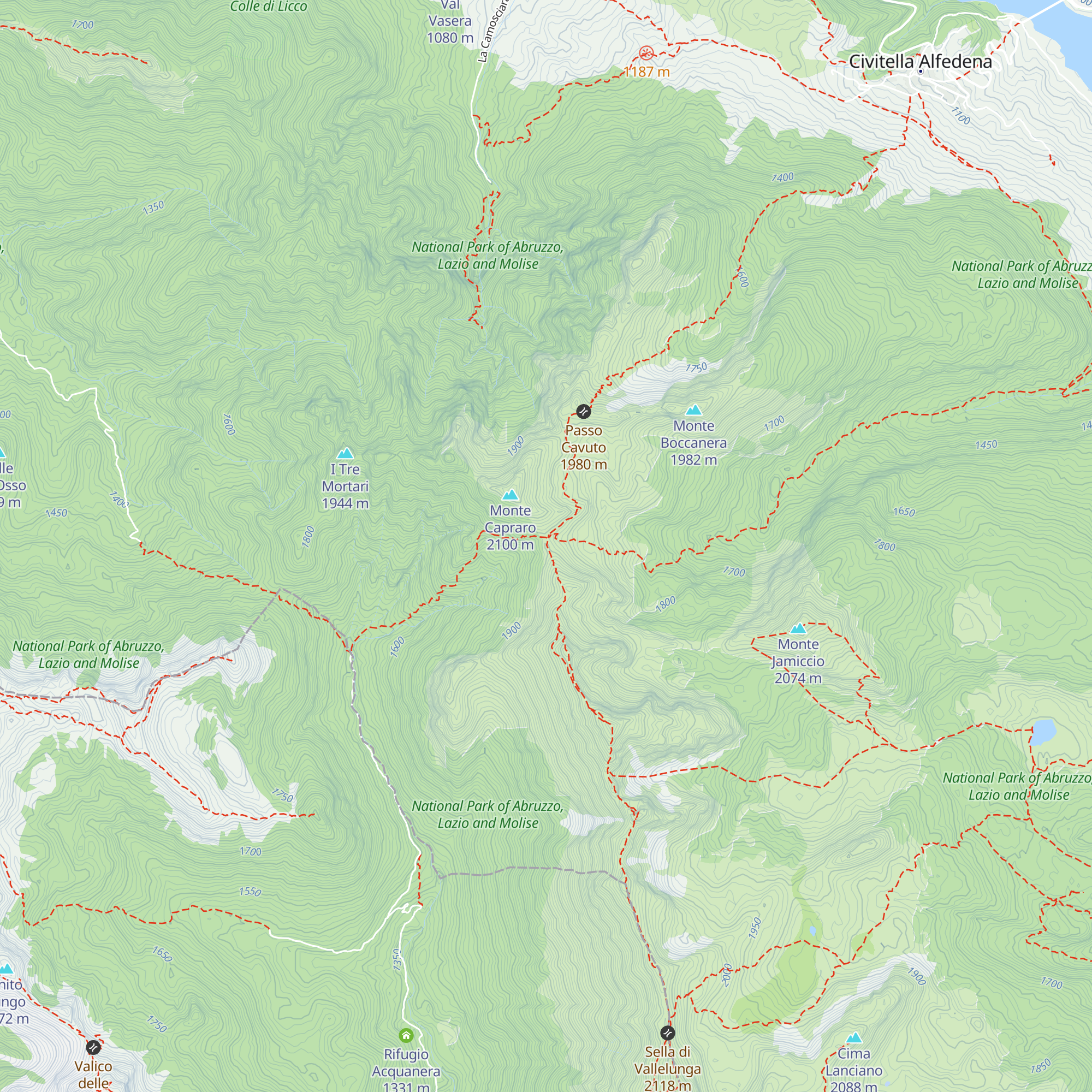 Rifugio di Forca Resuni map